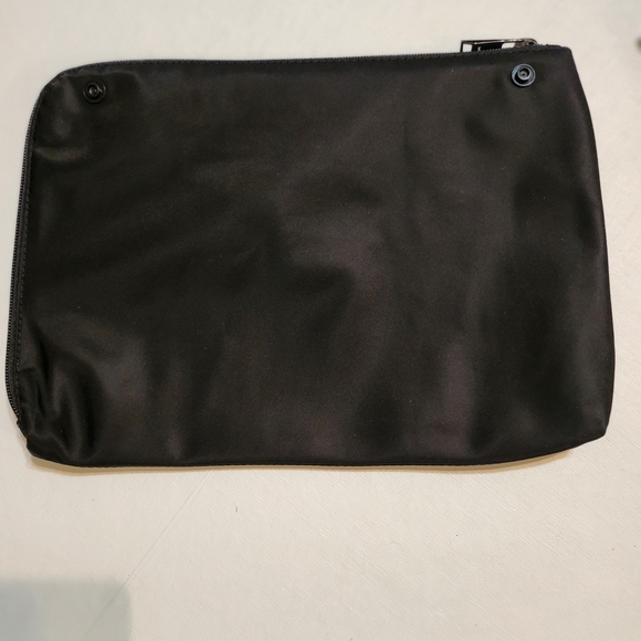 Tumi Black Accessory Bag Minimalist Design, SNAPS on Back - Picture 5 of 7